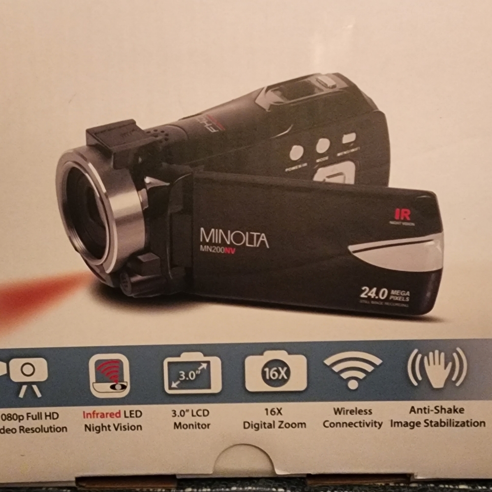 MINOLTA MN 200NV CAMCORDER MINOLT INFRARED NIGHT VISION